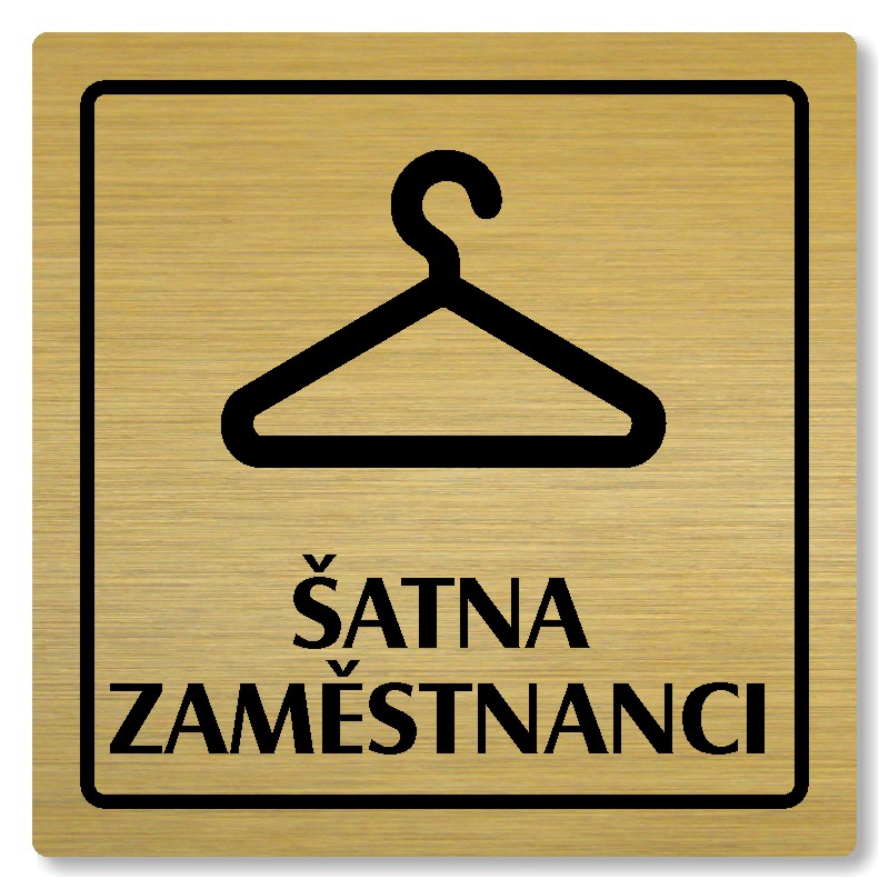 Šatna zaměstnanci, 100x100mm, zlatá, Arizona